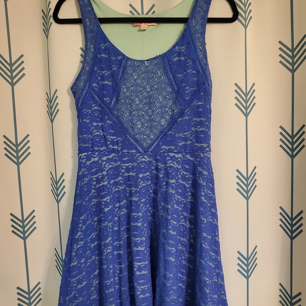 Candie's Blue Sleeveless Scoop Neck Sundress
